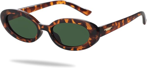 Trendy Small Oval Sunglasses for Women - Image 2