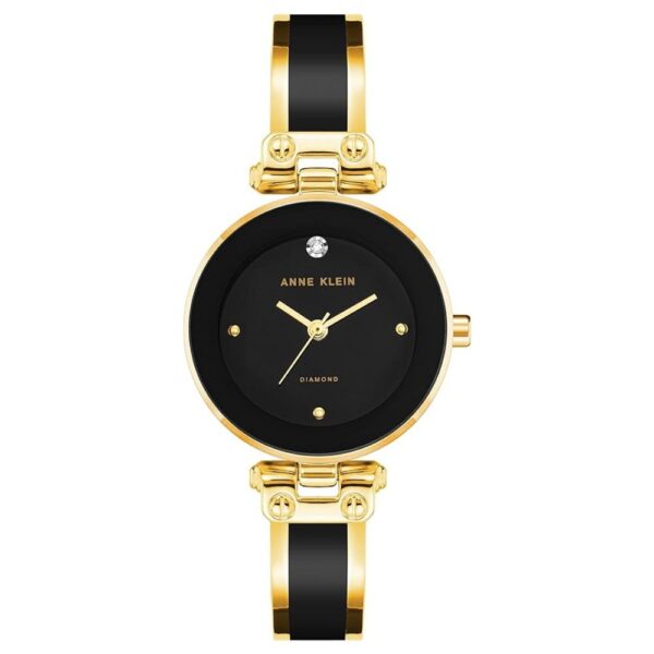 Genuine Diamond Dial Accent Bracelet Bangle Watch for Womens