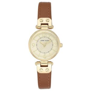 Anne Klein Women's Dial and Brown Leather Strap Watch