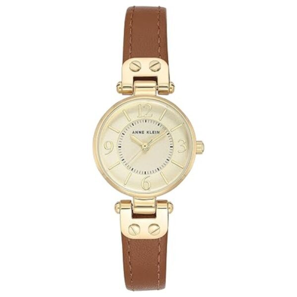 Anne Klein Women's Dial and Brown Leather Strap Watch